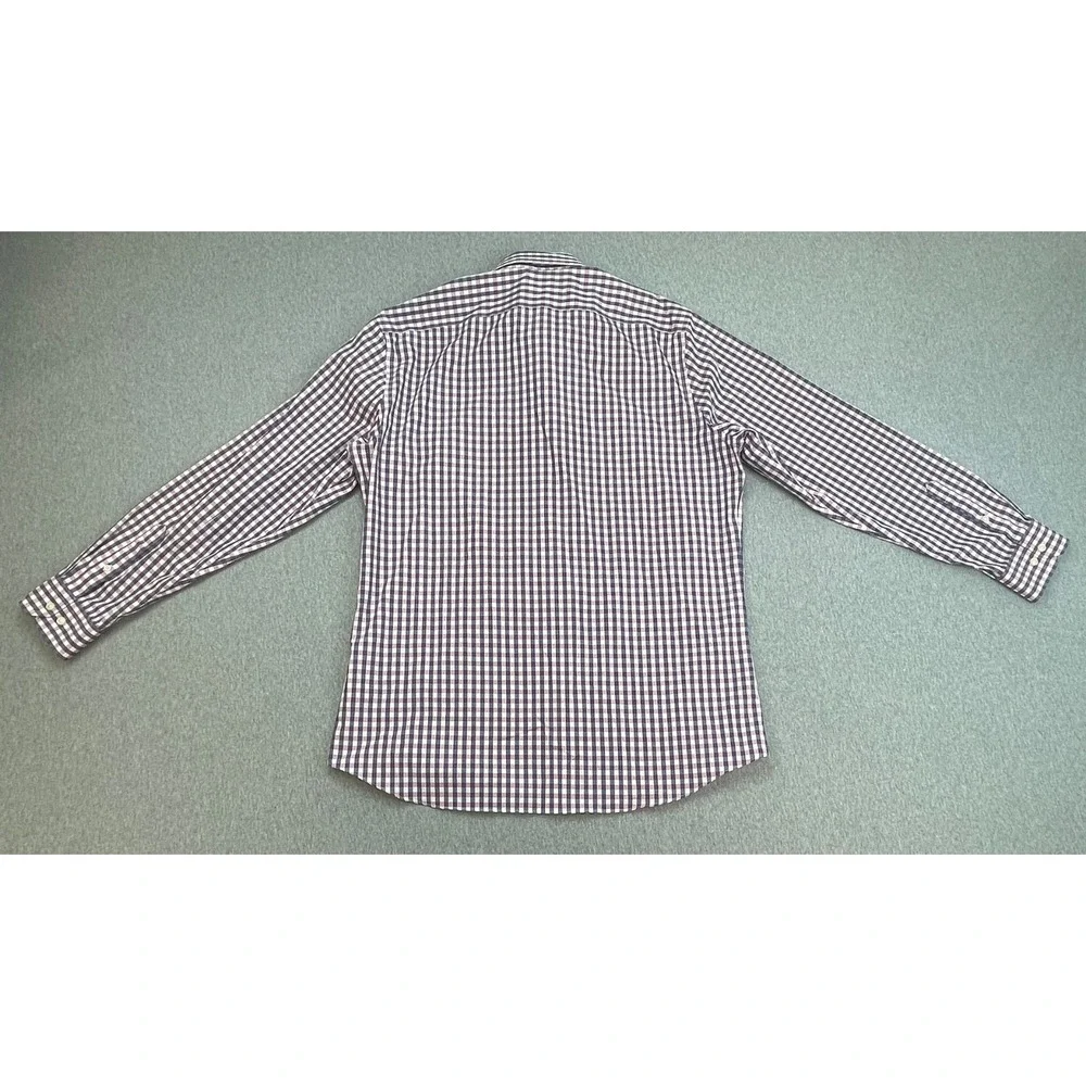 Banana Republic Shirt Mens XL (17-17.5) Check 100% Cotton Button Up Slim Fit